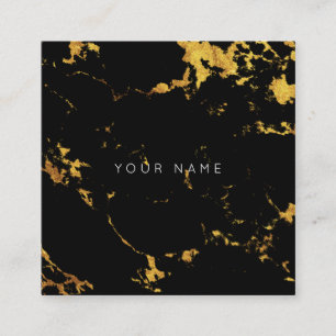 Gold Carrara Black Marble Vip Business Card