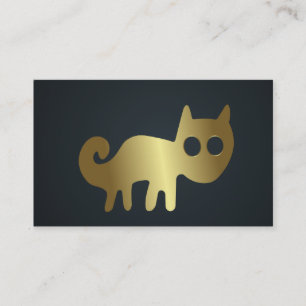 Gold Cat Logo Business Card