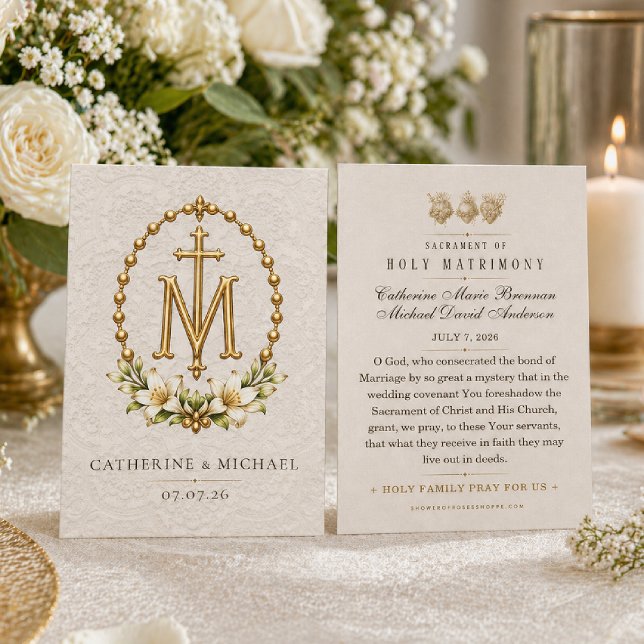 Gold Catholic Wedding Prayer Holy Matrimony (Creator Uploaded)