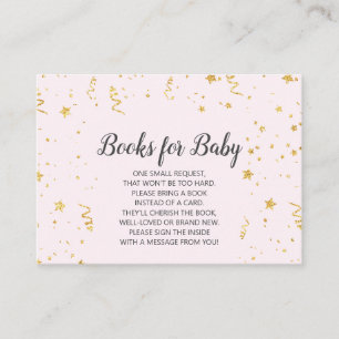 Gold Celebration on Pink Book Request Enclosure Card