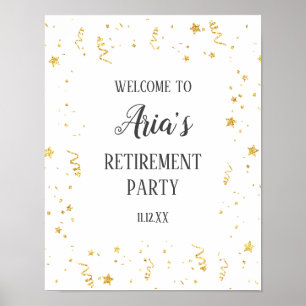 Gold Celebration Retirement Party Welcome Sign