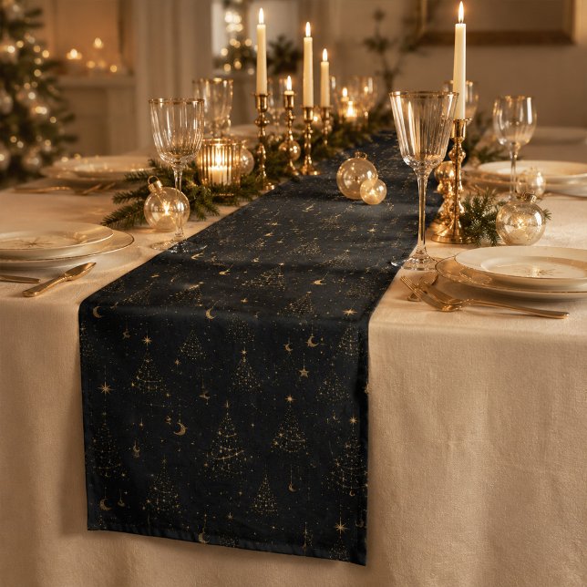 Gold Celestial Christmas Tree Table Runner (Gold Celestial Christmas Tree Table Runner)