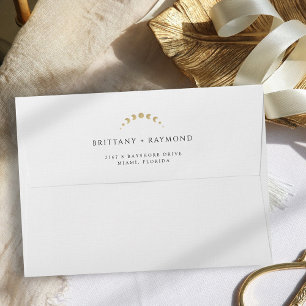 Gold Celestial Wedding Envelope
