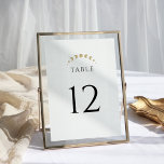Gold Celestial Wedding Table Number<br><div class="desc">Guide your guests with the "Gold Celestial Wedding Table Numbers." Against a clean white background,  the golden celestial elements. Moon phases subtly integrated into the design symbolise the progression of tables,  creating a celestial journey for your guests.</div>