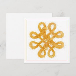 GOLD CELTIC KNOT 5.25" Square Flat Card