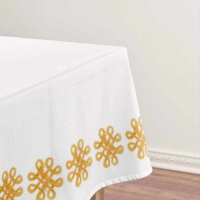 GOLD CELTIC KNOT 60x84 Tablecloth (In Situ)