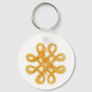 GOLD CELTIC KNOT Round Aluminium Keychain