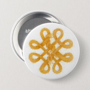 GOLD CELTIC KNOT Round Pin Button