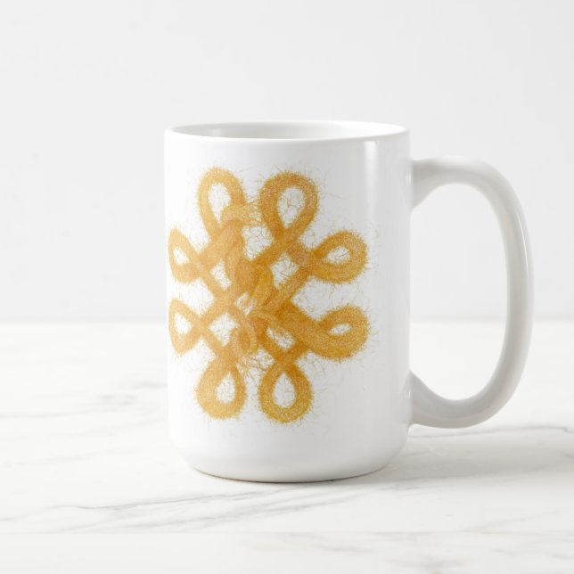 GOLD CELTIC KNOT Tall White Mug (Right)