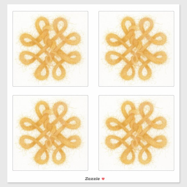 GOLD CELTIC KNOT Vinyl Stickers (4) (Sheet)