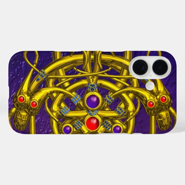 GOLD CELTIC KNOTS WITH TWIN DRAGONS Case-Mate iPhone CASE (Back (Horizontal))