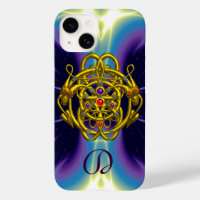 GOLD CELTIC KNOTS WITH TWIN DRAGONS MONOGRAM
