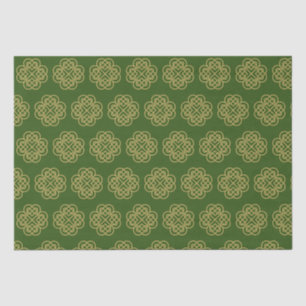 Gold Celtic Shamrock Pattern  Tissue Paper