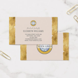 Gold Champagne Add Your Logo Business Cards