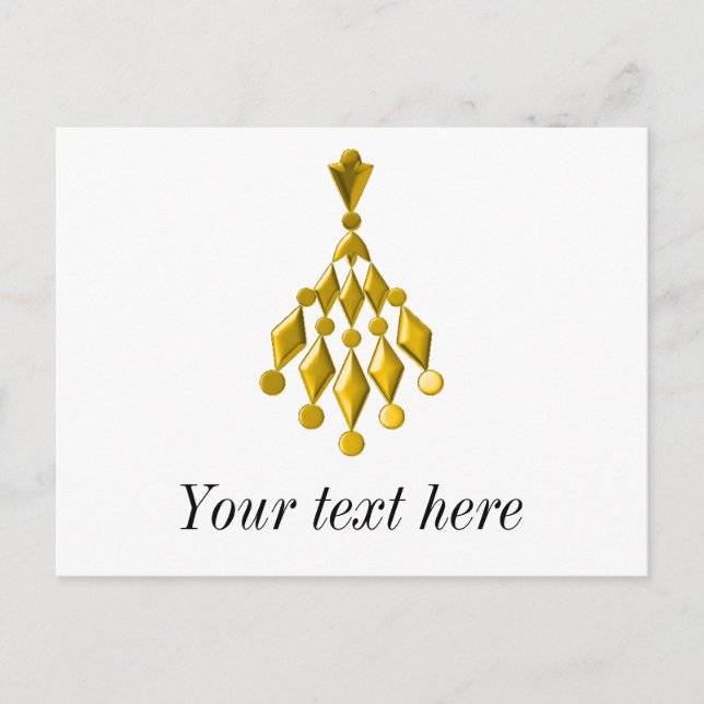 Gold chandelier postcard (Front)