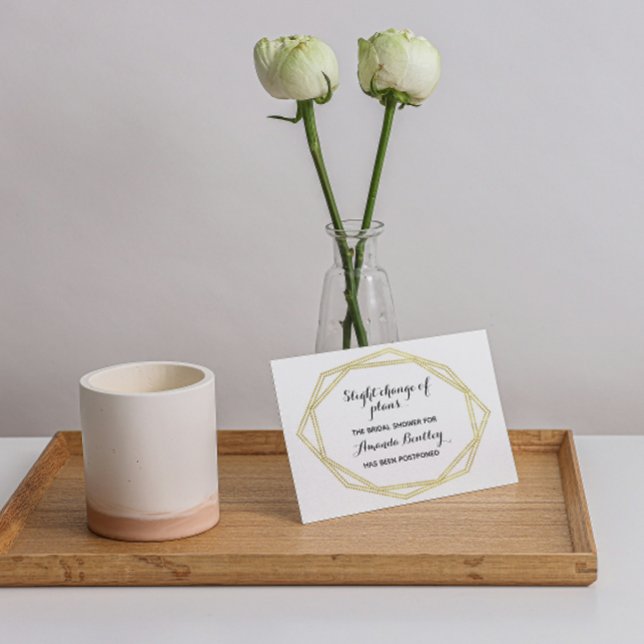 Gold Change the Date Postcard (Creator Uploaded)