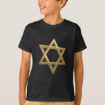 gold chanukkah star of david T-Shirt<br><div class="desc">"star of david", , judaism, jewish, holidays, hanukkah, chanukkah, jew, hebrew, hannukah, channukah, passover, "rosh hashanah"gold metallic white 3d blank</div>