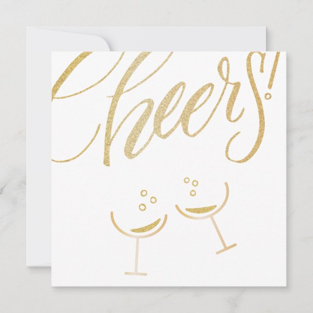 Gold Cheers Glasses Announcement (Front)