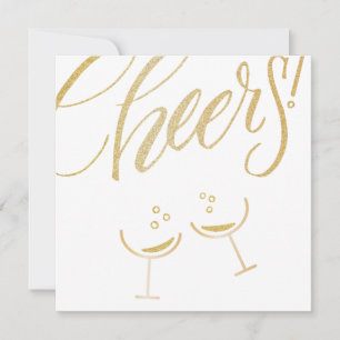 Gold Cheers Glasses Announcement