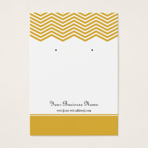 Gold Chevron Custom Earring Display Card
