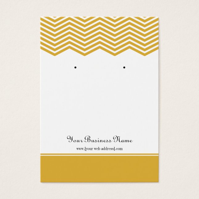 Gold Chevron Custom Earring Display Card (Front)