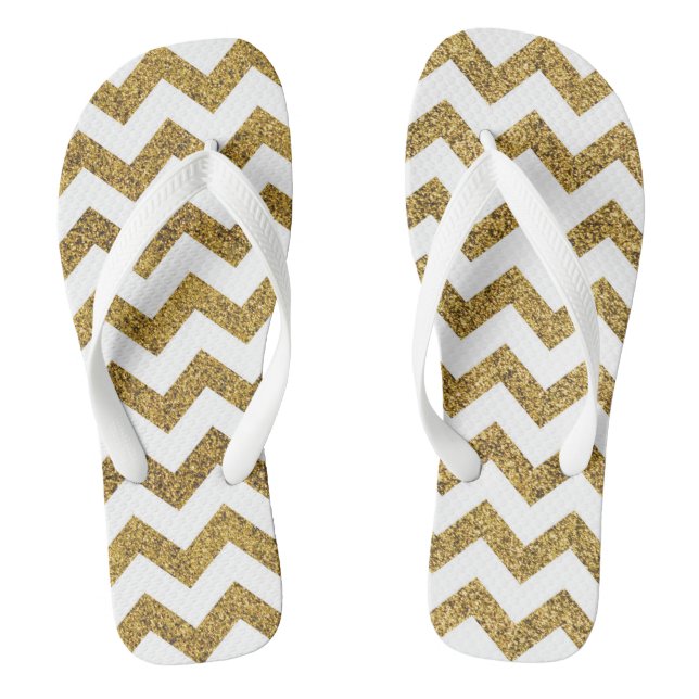 Gold Chevron Jandals (Footbed)