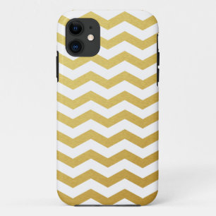 Gold Chevron Pattern iPhone Case