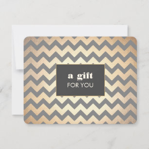 Gold Chevron Pattern Salon & Spa Gift Certificate