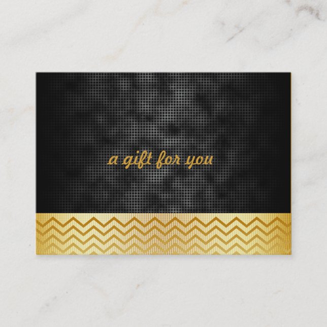 Gold Chevron Salon and Spa Gift Certificate (Front)