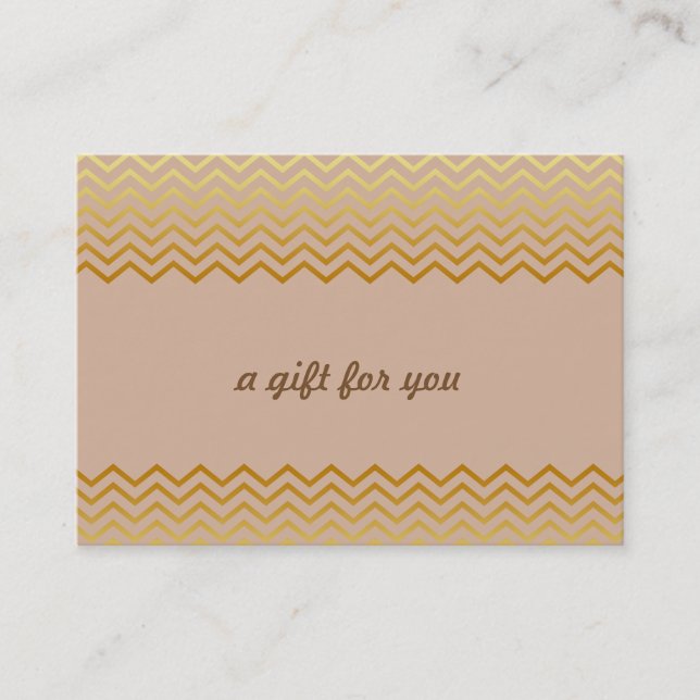 Gold Chevron Salon and Spa Gift Certificate (Front)