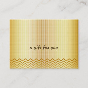 Gold Chevron Salon and Spa Gift Certificate