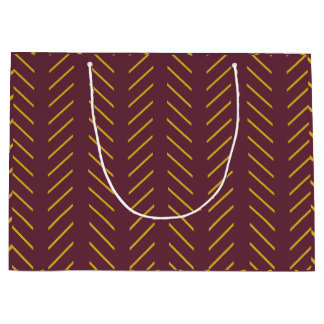Gold Chevron Shopping and Gift Bag