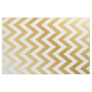 Gold Chevron Stripe Pattern Fabric