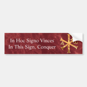 Gold Chi-Rho Bumper Sticker