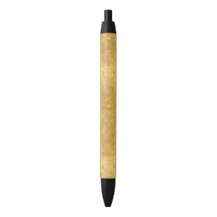 Gold Chic Dots Black Ink Pen