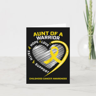 Gold Childhood Cancer Awareness Aunt Niece Nephew Card