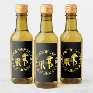 Gold Chinese new year 2026 Wine Label