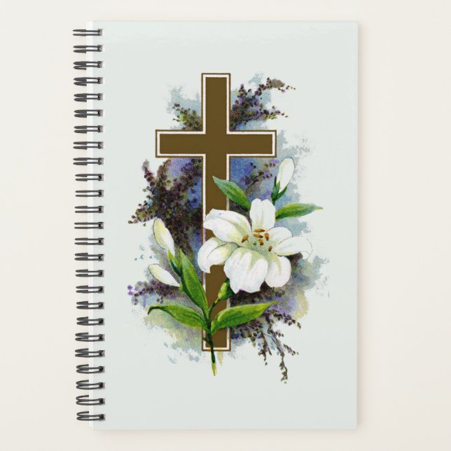 Gold Christian Cross Planner (Front)