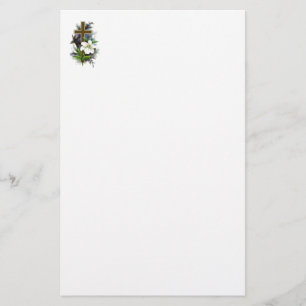 Gold Christian Cross Stationery