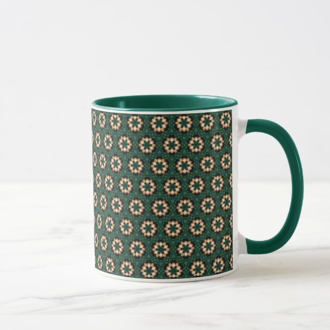 Gold Christmas Balls with Green Tree Mug (Right)