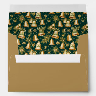 Gold Christmas Bells Envelope