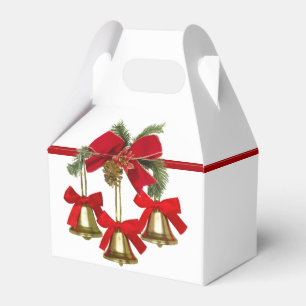 Gold Christmas Bells Favour Box