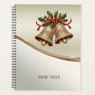 Gold Christmas Bells Holiday Planner