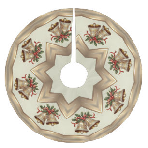 Gold Christmas Bells Tree Skirt