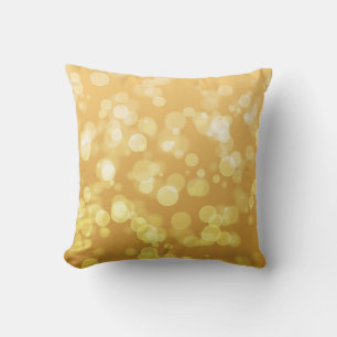 Gold Christmas Bokeh Cushion
