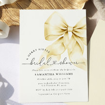 Gold Christmas Bridal Shower Invitation