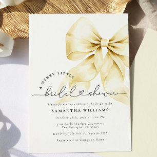 Gold Christmas Bridal Shower Invitation