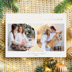 Gold Christmas Classic Filigree Ornament 2 Photos