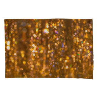 Gold Christmas: Defocused Abstract Background Pillowcase