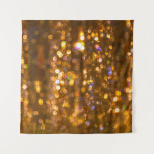 Gold Christmas: Defocused Abstract Background Tapestry